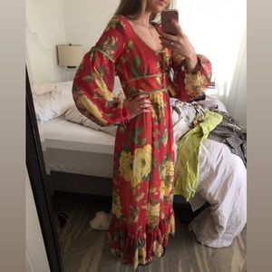 Vintage floral maxi dress